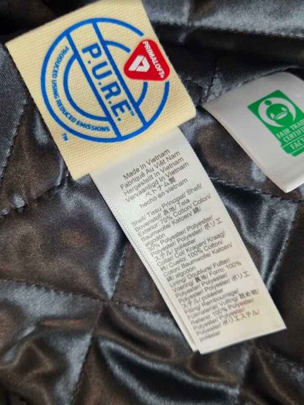 New XL J.Crew coated barn jacket with quilted lining Washed Black Grey coat - Picture 7 of 11
